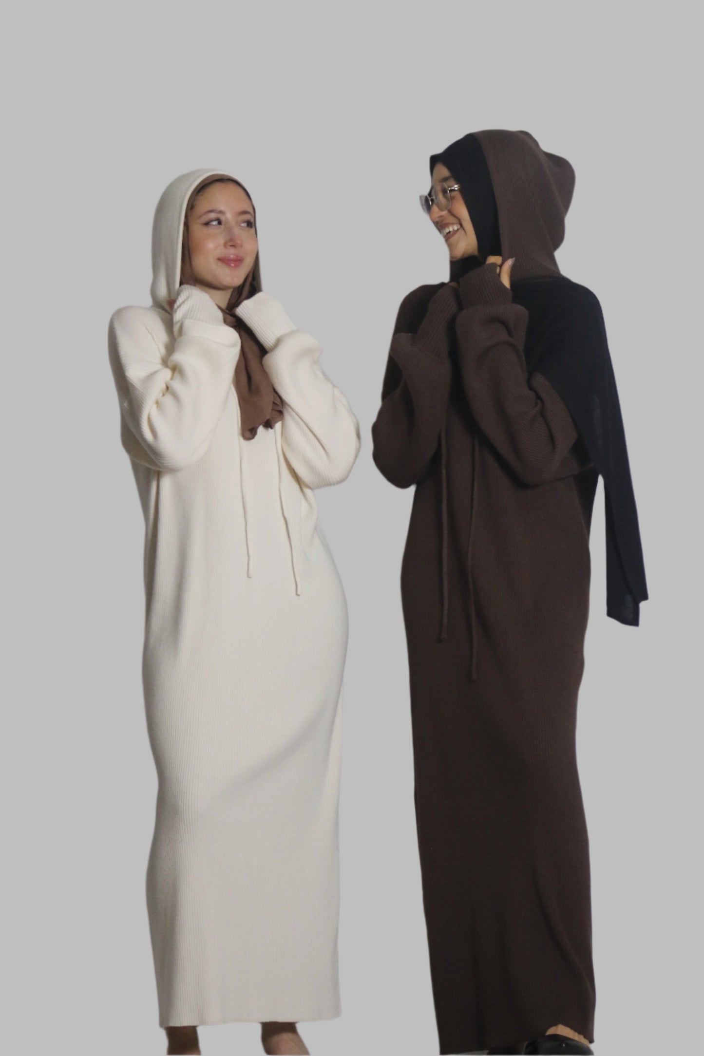 Cozy Hooded Sweater Dress