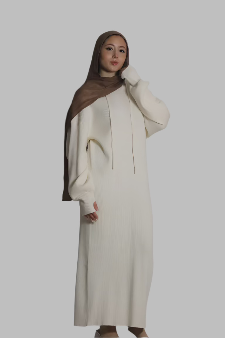 Cozy Hooded Sweater Dress