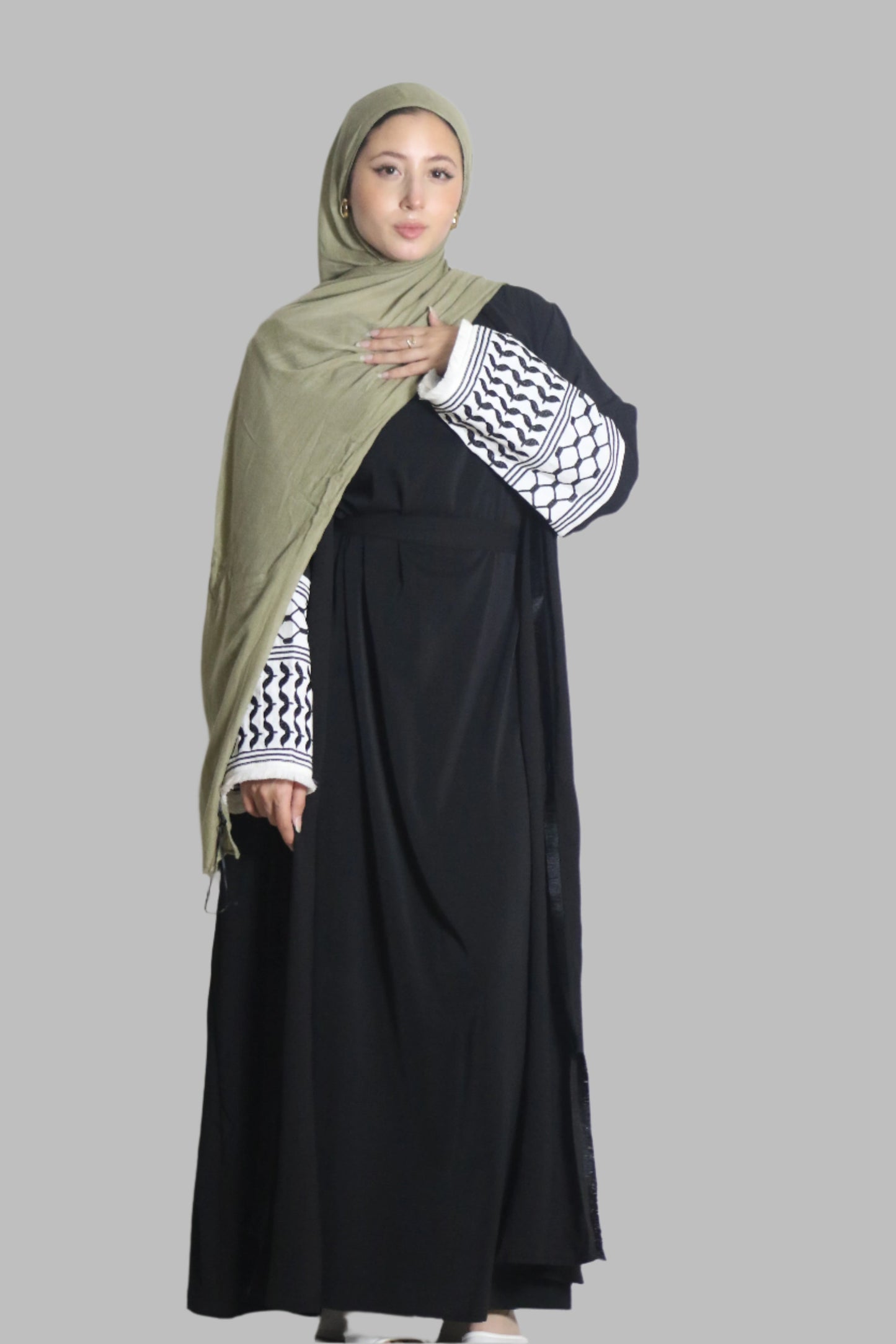 Elegant Keffiyeh Abaya