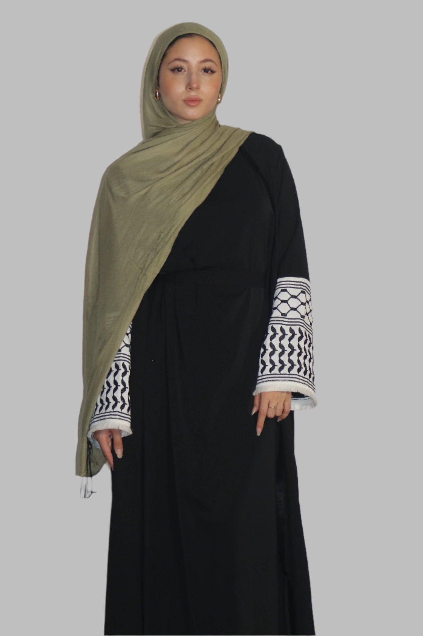 Elegant Keffiyeh Abaya