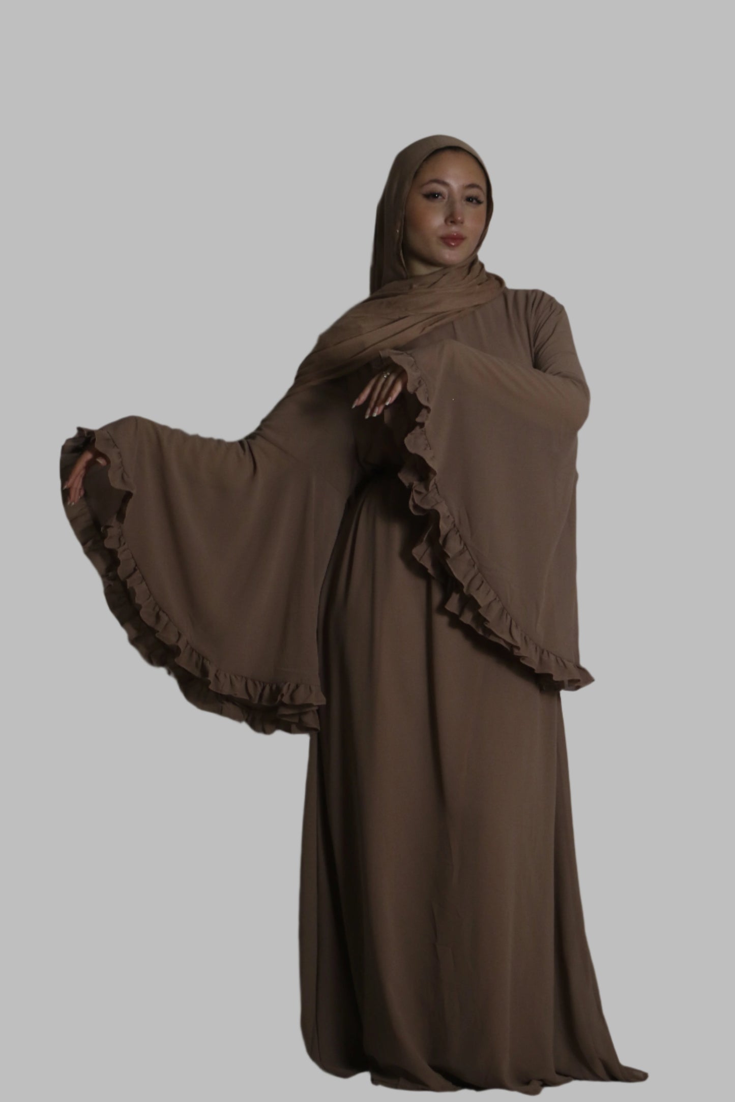 Timeless Ruffled Bell Sleeve Dress