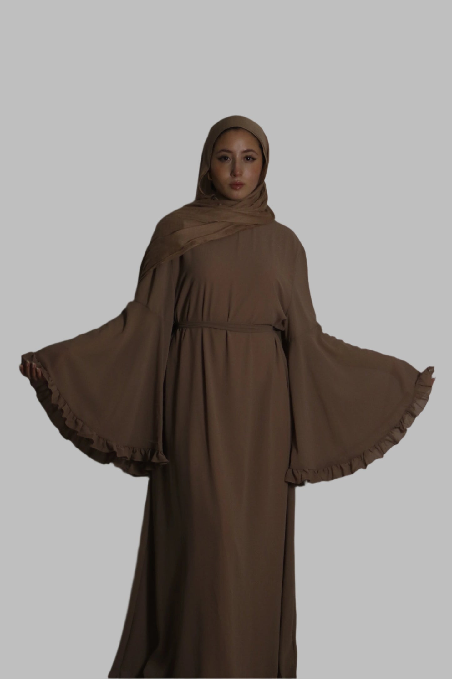 Timeless Ruffled Bell Sleeve Dress