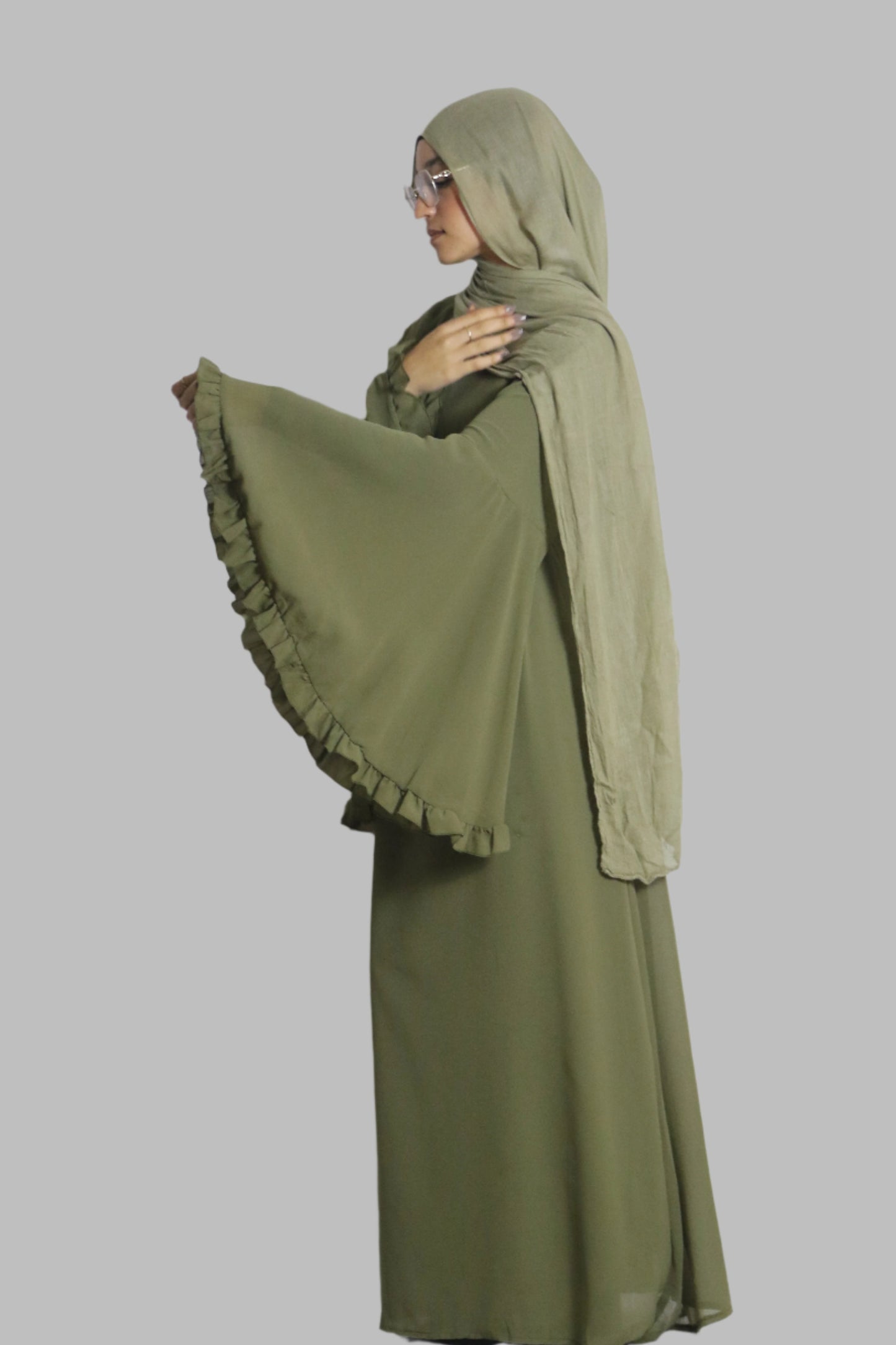 Timeless Ruffled Bell Sleeve Dress