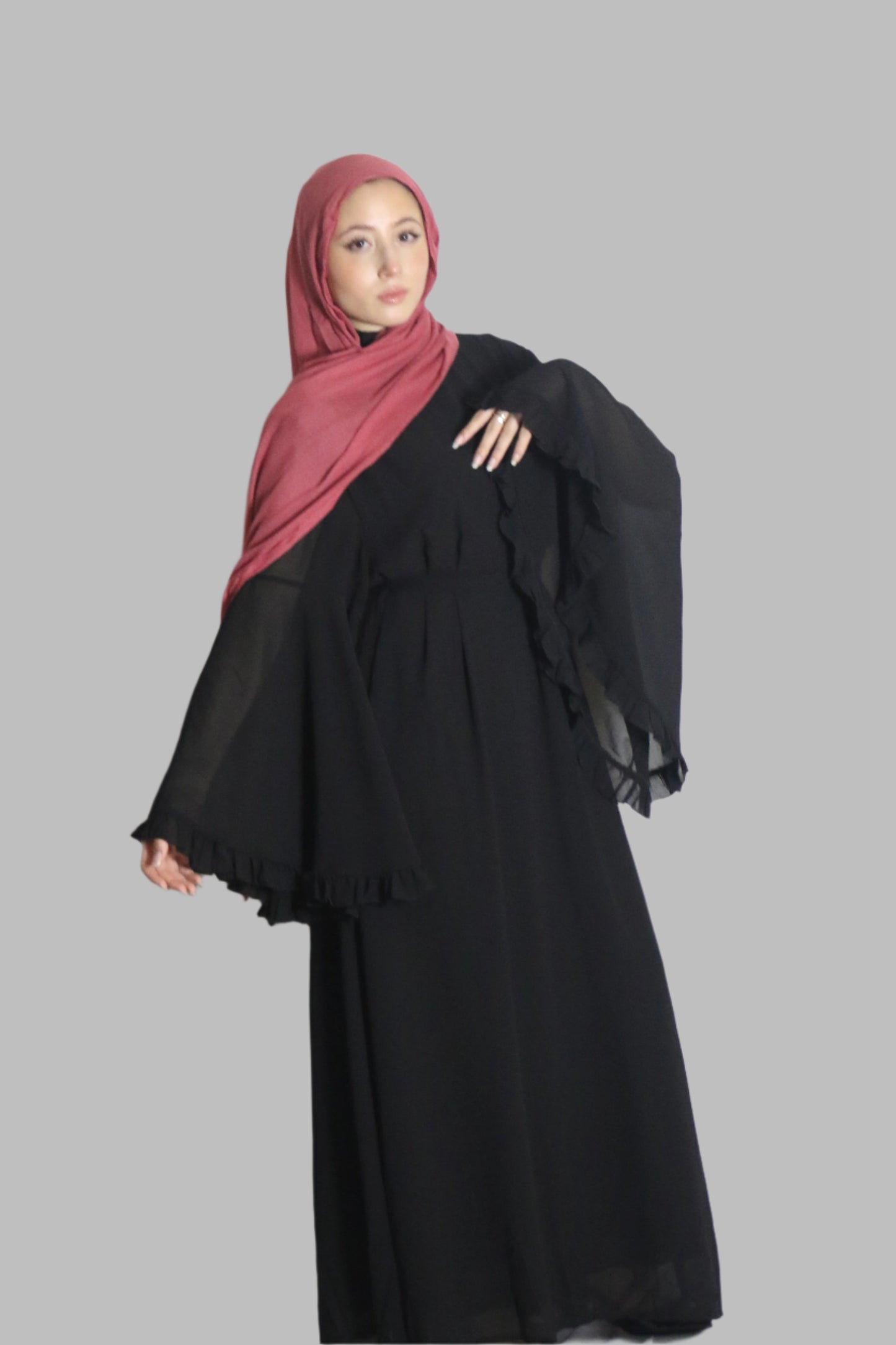 Timeless Ruffled Bell Sleeve Dress